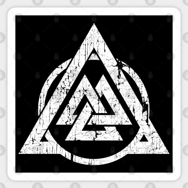 Norse Viking Valknut Nordic Vikings Pagan Symbol Sticker by Blue Pagan